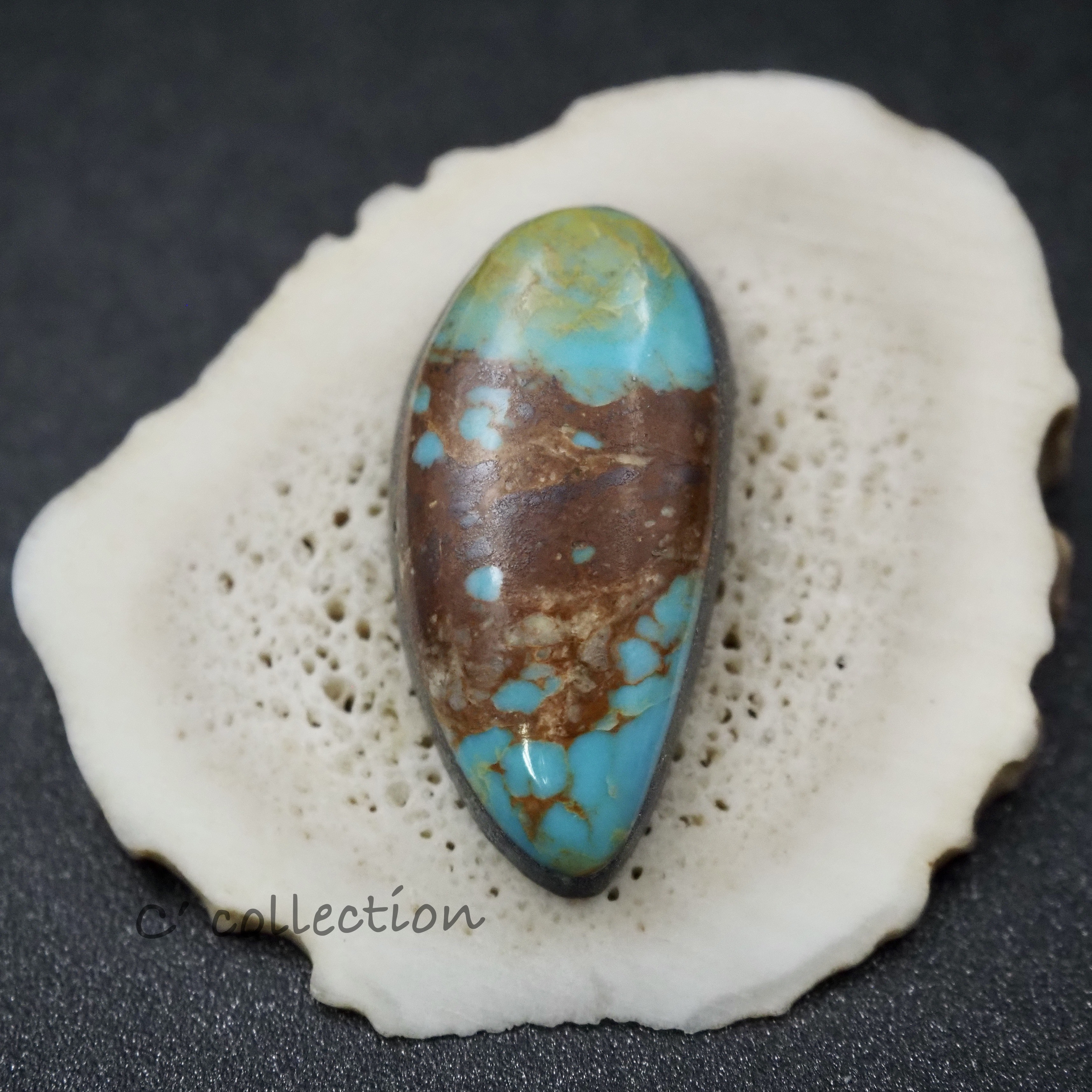 8,6ct Hachita Turquoise ハチタターコイズ H-57 ルース 天然石 トルコ石 材料