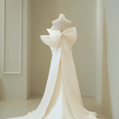 上品！マーメイドライン オフショルダー ロングトレーン 演奏会/音楽会  