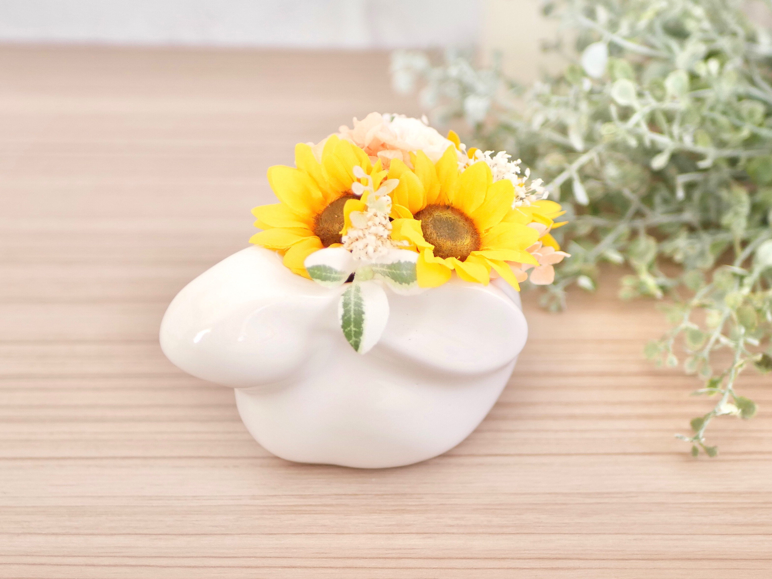 ひまわりうさぎ(ミニサイズ)　フラワーアレンジメント