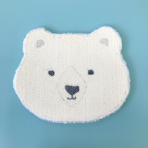 再販！受注制作 アニマルフェイスラグ【しろくま】 カーペット