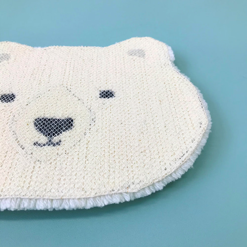 BOTT クマデザインラグ ムートン クマ ラグ マット しろくま君と仲間たち 7F