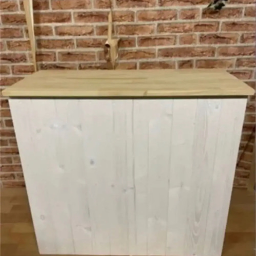 サロン　カウンター アンティーク調L字型カウンターのオーダーメイドW1500@大阪東京名古屋