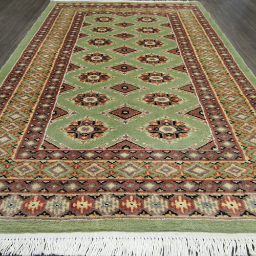 新品 SALE モスグリーン 高級ラグ パキスタン手織り絨毯 玄関マット