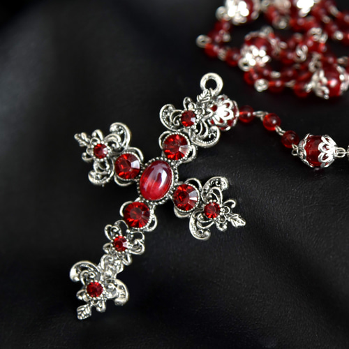 Crimson Justice †｜赤き正義を象徴するロザリオ／十字架 深紅