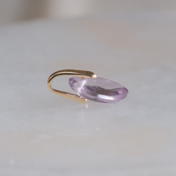 Amethyst charm K10YG　ピンクアメジスト　天然石ネックレスチャーム　パープル 3枚目の画像