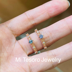 Mi Tesoro 天然石リング-日常戒指-拓帕石/玫瑰石榴石/月光石/碧璽 第2張的照片