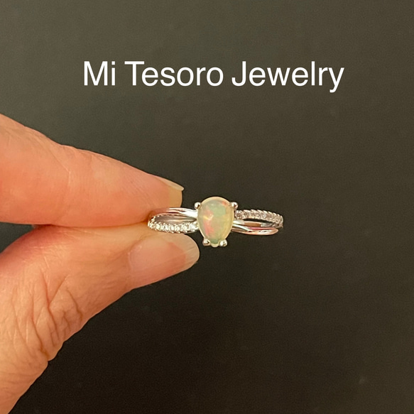 Mi Tesoro 日常珠寶-蝴蝶款-蛋白石戒指/オパール-チョウ（蝶）リング　 第1張的照片