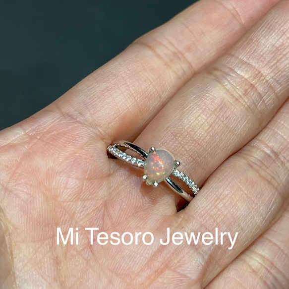 Mi Tesoro 日常珠寶-蝴蝶款-蛋白石戒指/オパール-チョウ（蝶）リング　 第5張的照片