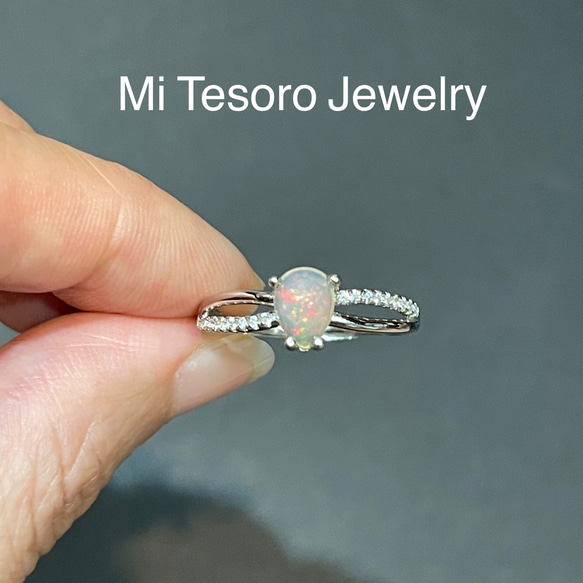Mi Tesoro 日常珠寶-蝴蝶款-蛋白石戒指/オパール-チョウ（蝶）リング　 第2張的照片