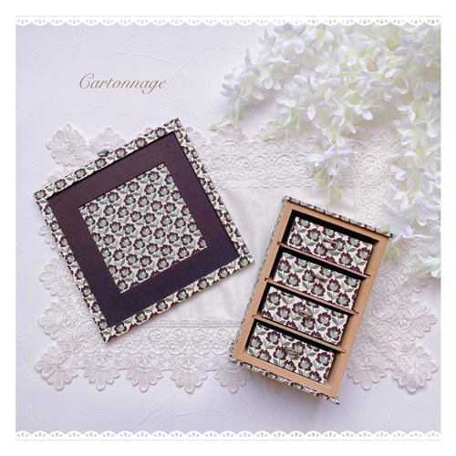 カルトナージュ／アクセサリー収納／ミニチェスト／小物収納 フリー  