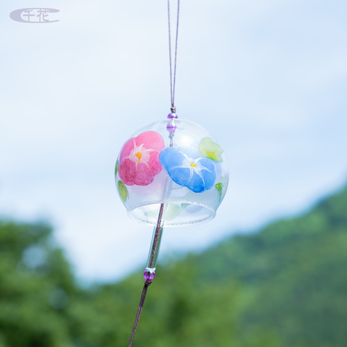 夏の風情を醸し出す「和可愛い」風鈴♪夏風情 ガラス風鈴 4柄