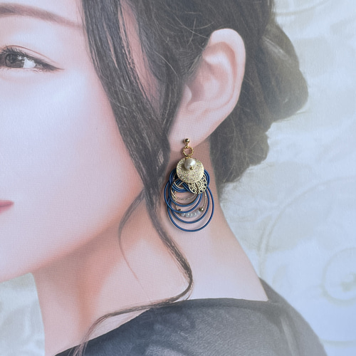 紡】水引のピアス／イヤリング ピアス（フック・チェーン） HANAHANA