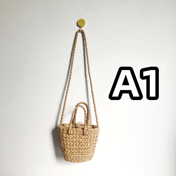 【受注制作】かごバッグ ショルダー ラタン柳の蔓 ハンド手作りバッグ ビーチバッグ サマー 旅行 編みバッグ 8枚目の画像
