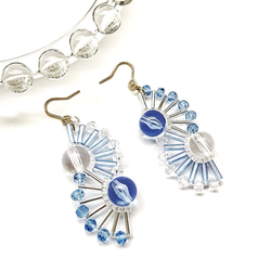 new♡wave earrings（clear blue） 1枚目の画像