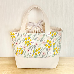 保温保冷ランチバッグ(花柄) 巾着バッグ 陽だまりの袋物屋 通販