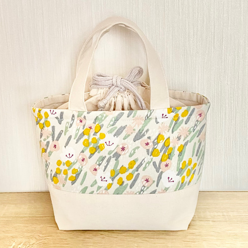 保温保冷ランチバッグ(花柄) 巾着バッグ 陽だまりの袋物屋 通販