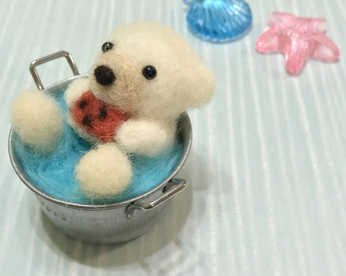 ✿羊毛フェルト✿ぽってりしろくまさん✿アザラシくん✿ぺんぎんくん✿スイカ✿ ✿羊毛フェルト✿ぽってりしろくまさん✿アザラシくん✿ぺんぎん