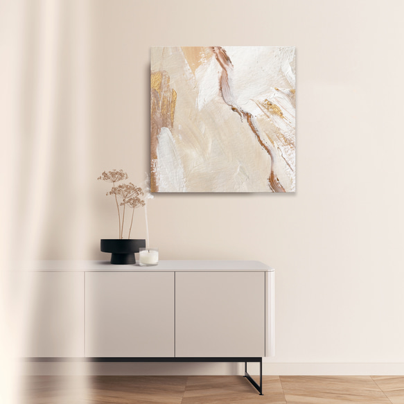 正方形キャンバスパネル Sienna 3枚セット　北欧ジャパンディインテリア アートパネル　ベージュインテリア 6枚目の画像