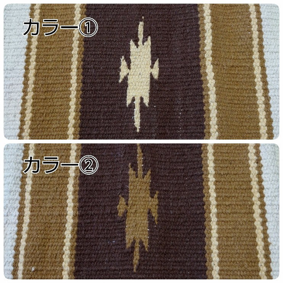 Ortega 圖案地毯面料翻蓋單肩包，搭配 concho 棕色可供選擇 第2張的照片