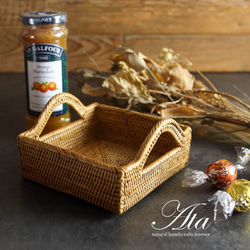 ◆翌日出荷◆　持ち手付きスクエアトレイ♪プレゼントにも最適！ 小物入れ Ａ０６ 5枚目の画像