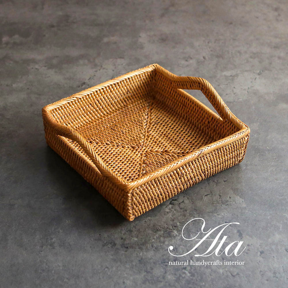 ◆翌日出荷◆　持ち手付きスクエアトレイ♪プレゼントにも最適！ 小物入れ Ａ０６ 3枚目の画像