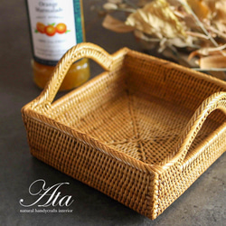 ◆翌日出荷◆　持ち手付きスクエアトレイ♪プレゼントにも最適！ 小物入れ Ａ０６ 2枚目の画像