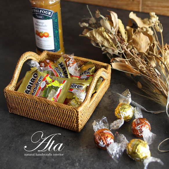 ◆翌日出荷◆　持ち手付きスクエアトレイ♪プレゼントにも最適！ 小物入れ Ａ０６ 6枚目の画像