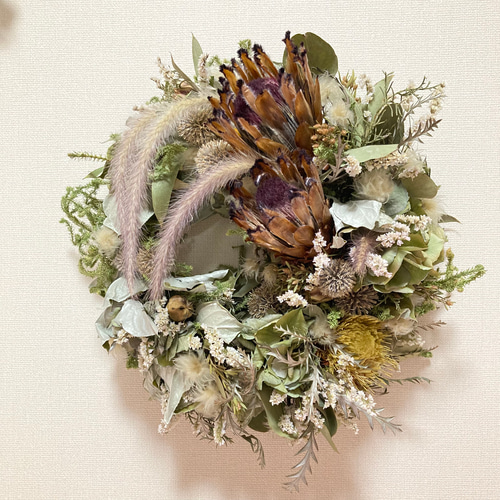 ボタニカル紫陽花リース 35cm リース malay_roseyvespiaget 通販