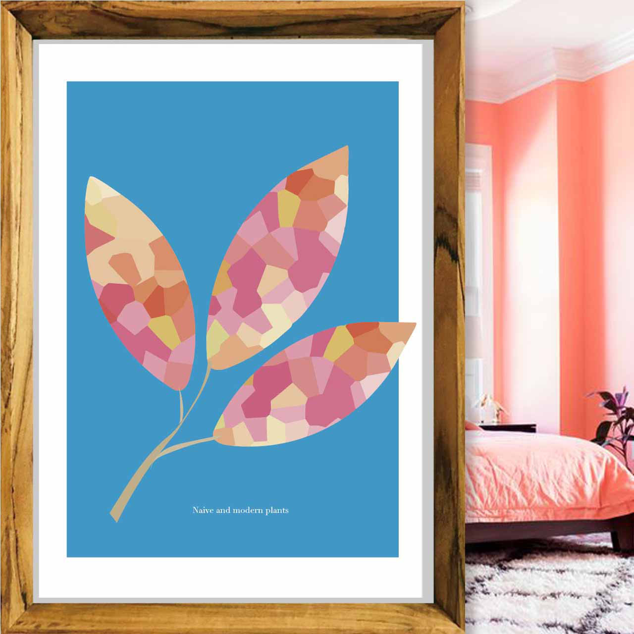 ソフトなリーフ　イラスト　ポスター  A4  A3  A2　A1 アートポスター　アート　1356