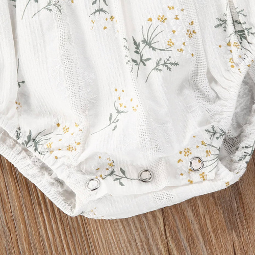 80サイズ 花柄 ロンパース ボディスーツ 女の子 ベビー服 ˢᵗʸˡᵉ.ᵘ  