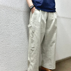 【SALE】サルエルパンツ101　薄ブルー×ホワイトデニム 4枚目の画像