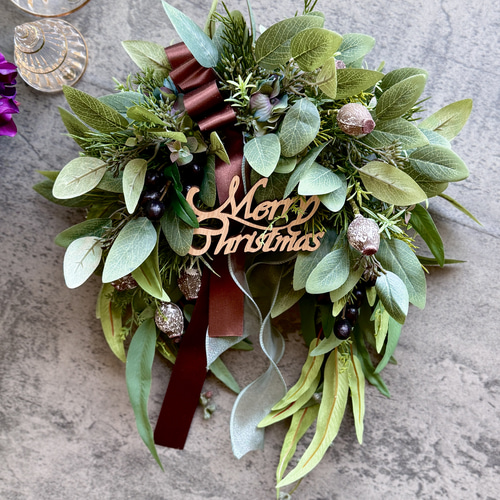 再販 ＜幸せが降り注ぐ 馬蹄形リース＞ 『Nordic - Eucalyptus