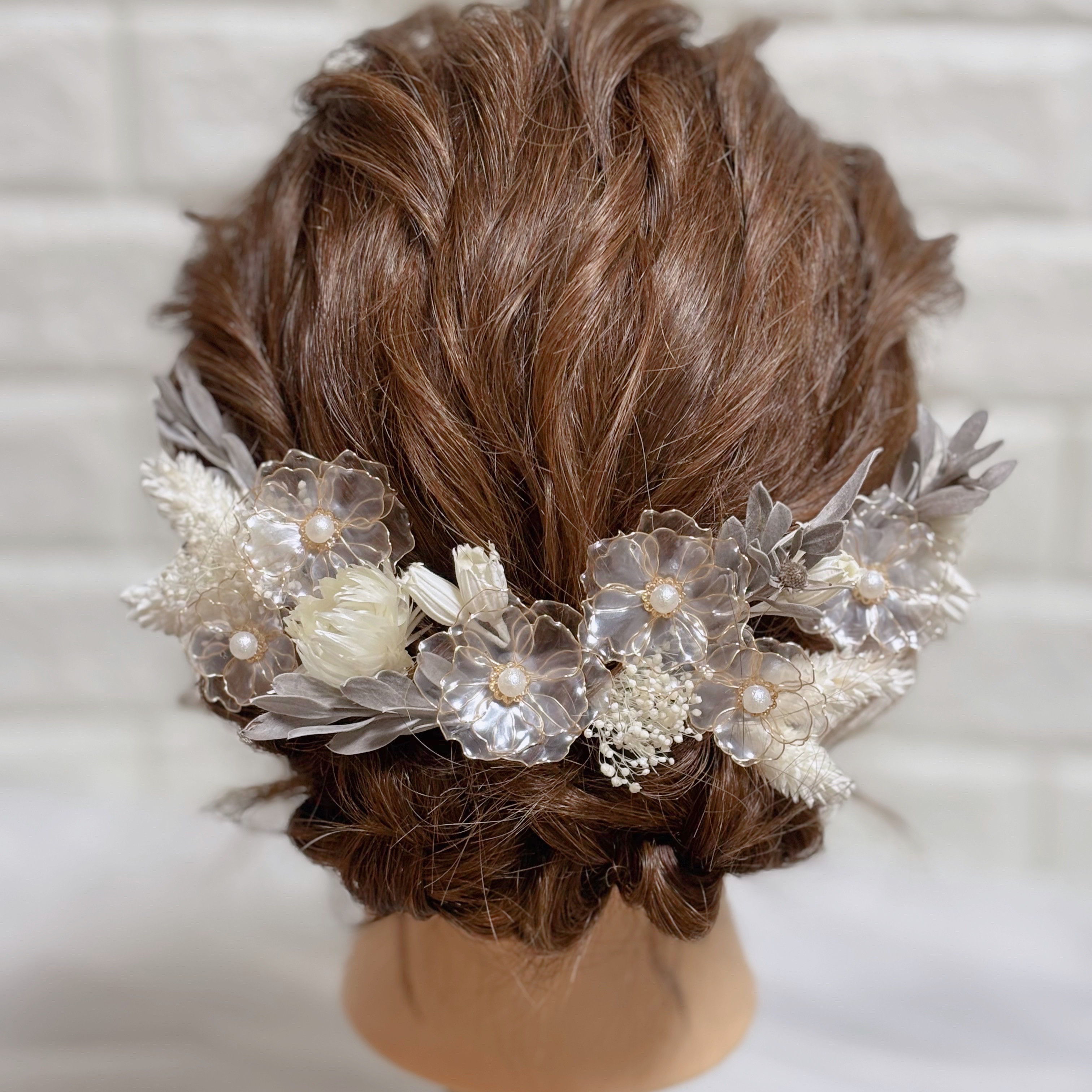 ✳︎パールカラー・ホワイトドライフラワータたっぷりmix✳︎ 4,970円