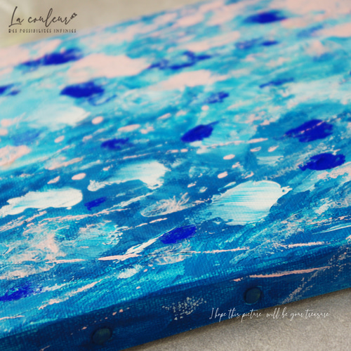 原画】抽象画 雨の音 I 227×158mm（SMサイズ） 絵画 La couleur
