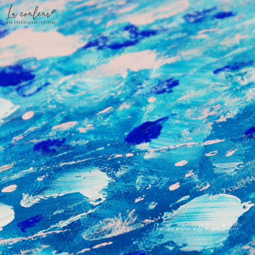 原画】抽象画 雨の音 I 227×158mm（SMサイズ） 絵画 La couleur aya