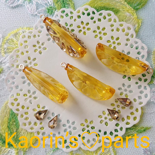樹脂製☆透明みかん☆大きめオレンジのパーツ☆チャーム/ライン 樹脂製☆透明みかん☆大きめオレンジのパーツ☆チャーム/ライン