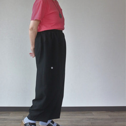 着物リメイク　桐家紋絽つぼみパンツ 5枚目の画像