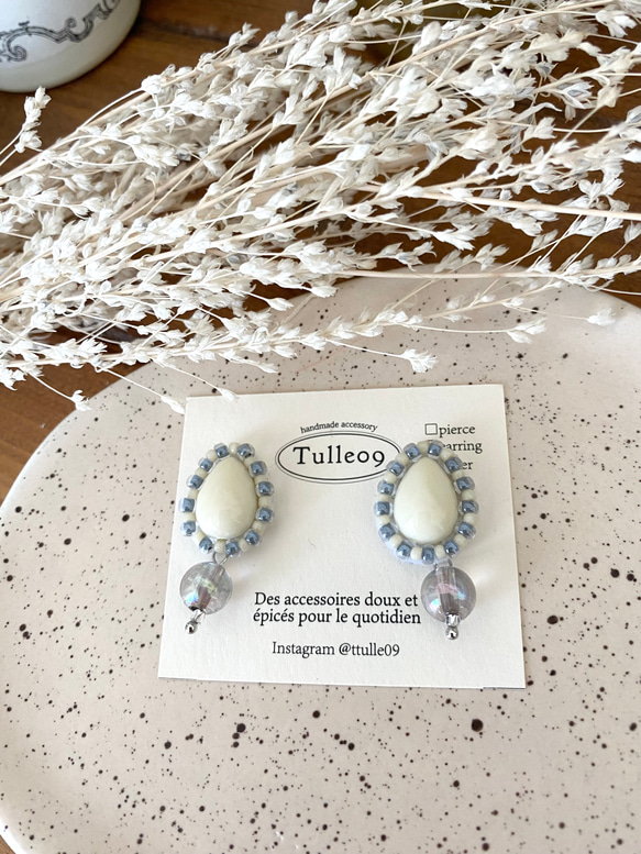 再販雫ちゃん刺繍ピアス♡イヤリング♡ ピアス（スタッド・一粒 