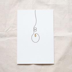電球 ポストカード インテリア 雑貨 シンプル 文房具 メッセージカード ポスター 1枚目の画像