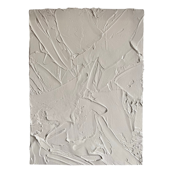 STONE - ベージュ　グレー　石　岩　絵画　おしゃれ　インテリア　海外風　立体　シンプル　ミニマル　テクスチャアート STONE