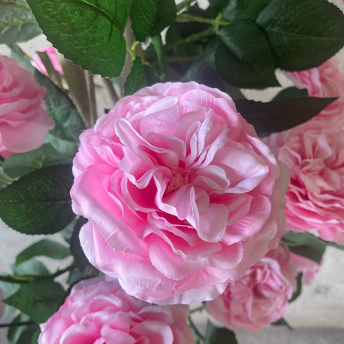 光触媒 人工観葉植物 ウォールグリーン フェイクグリーン ピンクローズ 