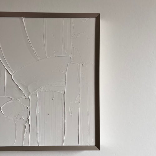 STONE - ホワイト 白 グレー 石 岩 絵画 おしゃれ インテリア