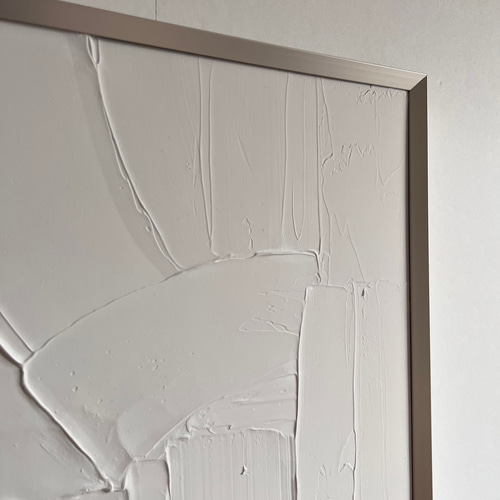 STONE - ホワイト 白 グレー 石 岩 絵画 おしゃれ インテリア 海外風
