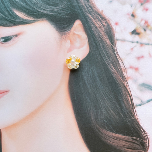 ちょこんとお花 花 お花 フラワー レジン レジンアクセサリー