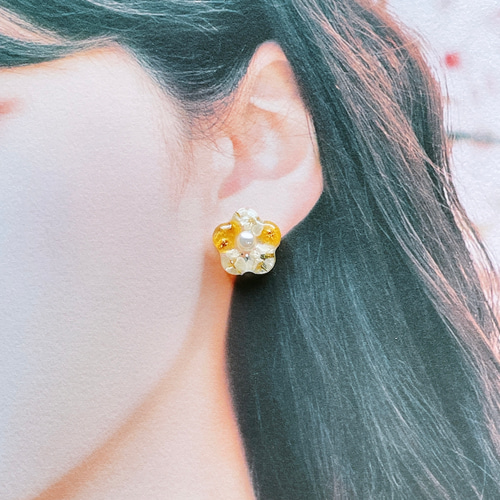 ちょこんとお花 花 お花 フラワー レジン レジンアクセサリー