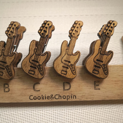 【楽器】ジャズベース  木製クリップ　単品販売 8枚目の画像