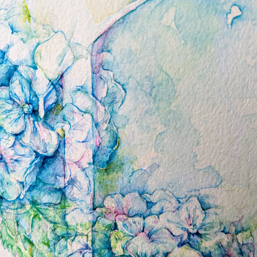 あめあじさい 絵画 しろいろ 通販 16170294｜Creema(クリーマ)