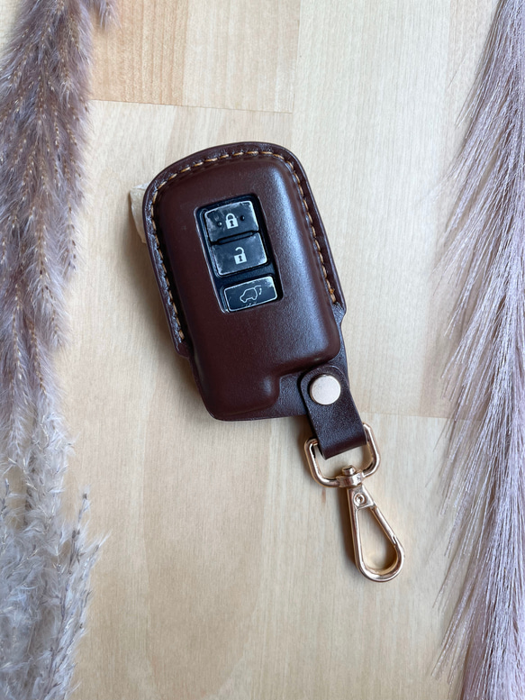 【そっちゃ】キーケース 本革 ハンドメイド 選べる革とステッチと金具】 スマートキーケース キーカバー