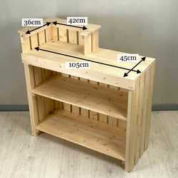 受注製作_BARIKI_レジカウンター 木製カウンター 幅110cm × 奥行49cm × 高さ110cm_B025 7枚目の画像