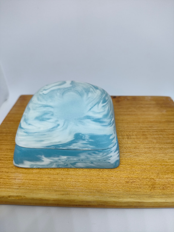 マーブル小物入れ☆盒子☆ボンボニエール☆蓋物☆香合 よよ その他 